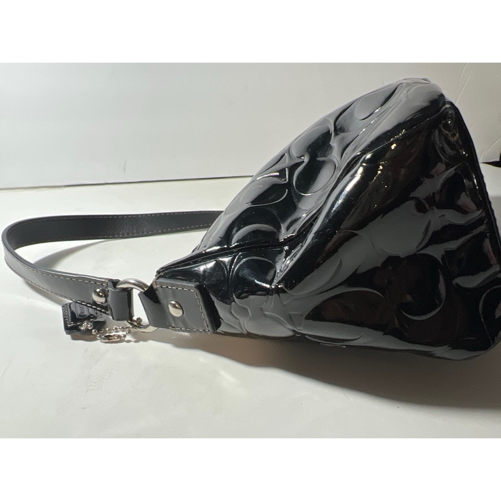 Coach Black Patent Leather Shoulder Bag - Picture 5 of 11